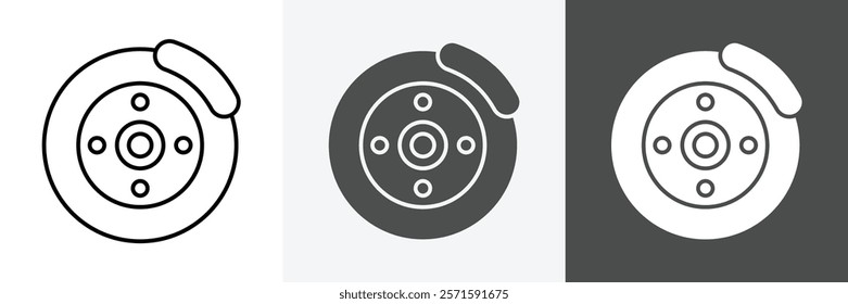 Disc Brake icon set vector art