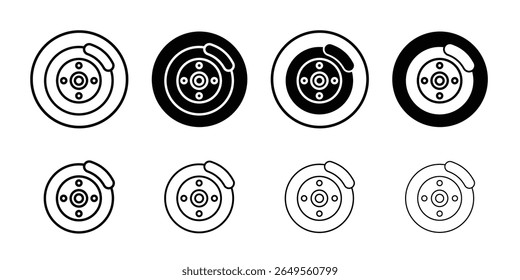 Disc Brake icon thin flat simple illustration symbol