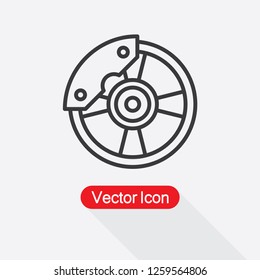 Disc Brake Icon Vector Illustration Eps10