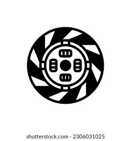 Icono de freno de disco en vector. Ilustración