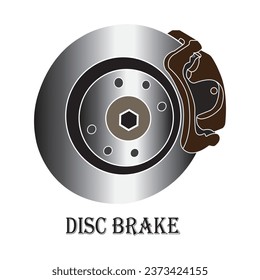 Diseño de símbolo de la ilustración del vector del freno de disco