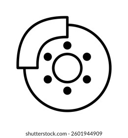 disc brake icon vector. disc brake sign color editable