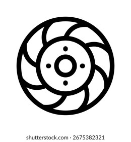 Ilustração de design de símbolo de vetor de ícone de freio de disco