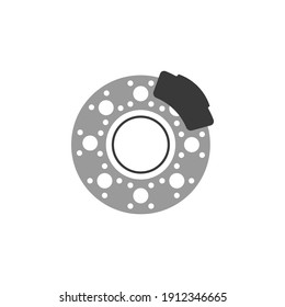 disc brake isolated icon on white background, auto service, repair, car detail
