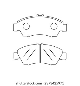 Disc brake lining icon vector illustration design