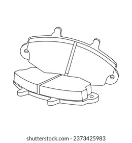 Disc brake lining icon vector illustration design