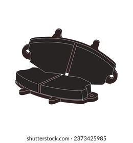 Disc brake lining icon vector illustration design