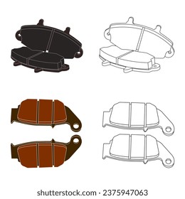 Disc brake lining icon vector illustration design