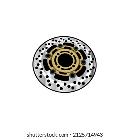 disc brake motorcycle logo vector icon