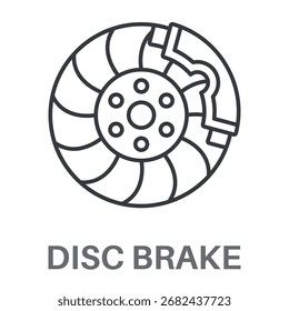 Contorno de freio de disco conceito simples estilo design vetor