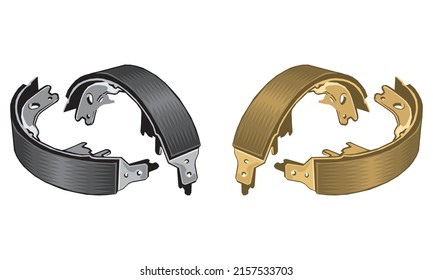 Disc Brake Pads Vector Illustration
