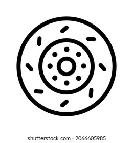 disc brake vector icon outline. motorcycle icon theme