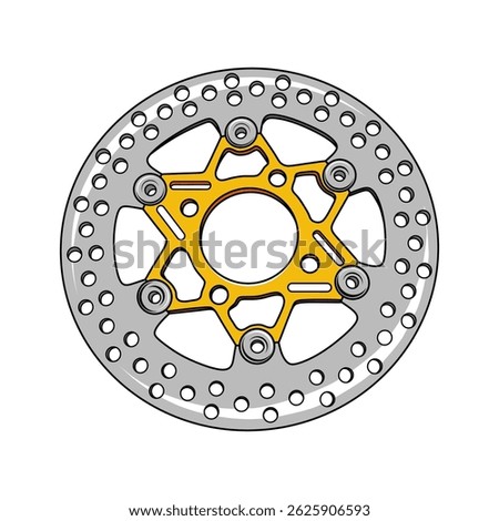 DISC BRAKE VECTOR ILLUSTRATION DESIGN