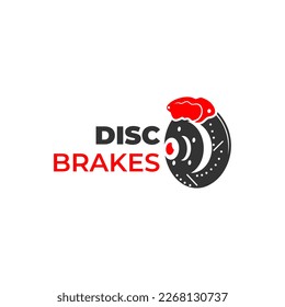 disc brake vector illustration logo design