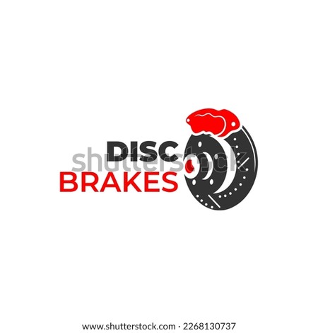 disc brake vector illustration logo design