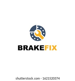 disc brake and wrench royalty-free logo template