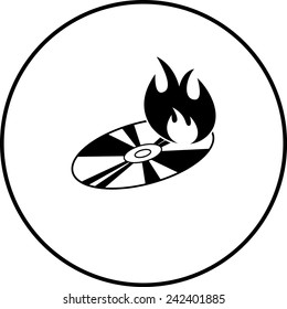 disc burning symbol