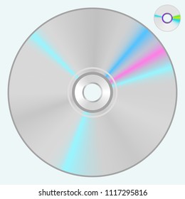 Disc cd dvd isolated on white background