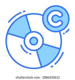 disc Copyright law, intellectual property icon