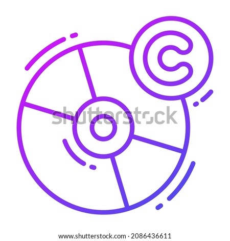 disc Copyright law, intellectual property icon