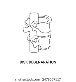 Disc degenaration medical design with line style