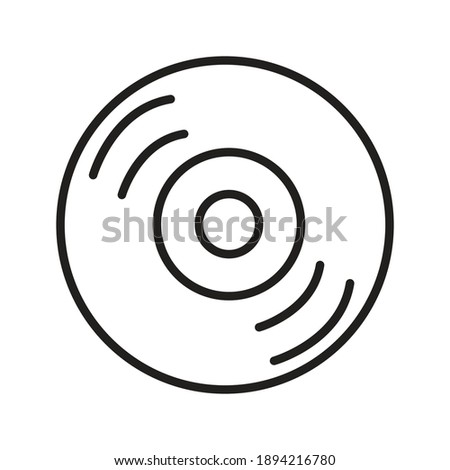 disc, disk, cd, record, dvd, vector icon, isolated on white background, vector illustration