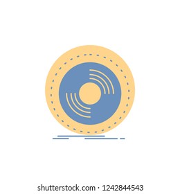 Disc, dj, phonograph, record, vinyl Glyph Icon.