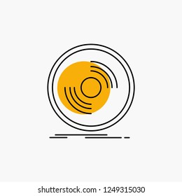 Disc, dj, phonograph, record, vinyl Line Icon