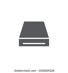 Disc drive icon isolated on white background. Drive symbol modern, simple, vector, icon for website design, mobile app, ui. Vector Illustration