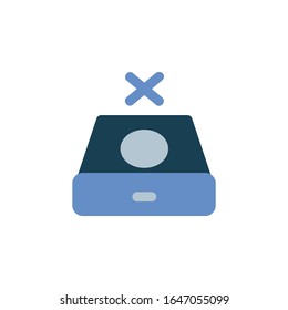 disc drive off icon. Perfect for application, web, logo and presentation template. icon design flat style