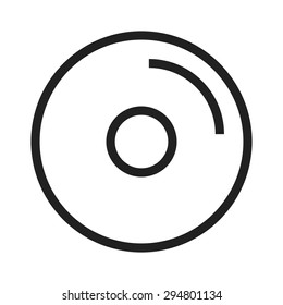 Disc, dvd, media icon vector image. Can also be used for computer hardware, computer network and connection. Suitable for use on web apps, mobile apps and print media.
