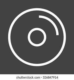 Disc, dvd, media icon vector image. Can also be used for computer hardware, computer network and connection. Suitable for use on web apps, mobile apps and print media.