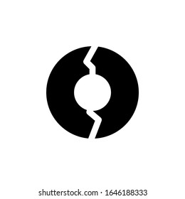 disc error icon. Perfect for application, web, logo and presentation template. icon design solid style