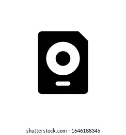 disc file icon. Perfect for application, web, logo and presentation template. icon design solid style