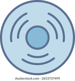 Disc Filled Blue Tone Icon