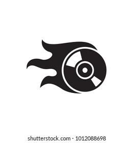disc flame icon illustration isolated vector sign symbol