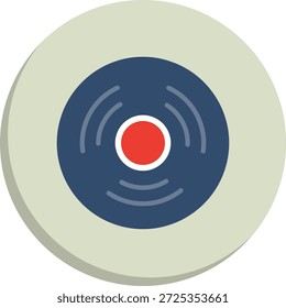Icono de estilo de círculo plano de disco