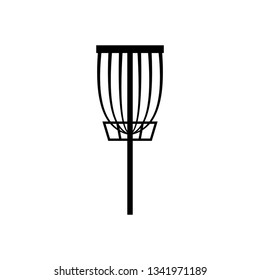 Disc golf basket icon. Clipart image isolated on white background