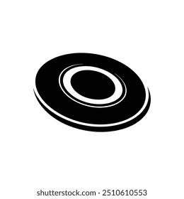 Disc Golf basket Silhouette vector illustration  isolated on white background