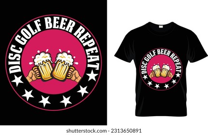disc golf beer repeat t-shirt