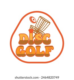 Logo de club de golf de disco y diseño de camiseta