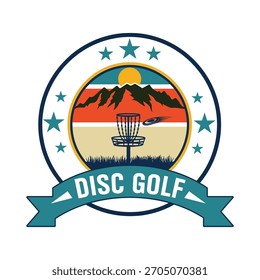 Disc golf emblem logo design