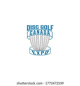 Disc golf expo modern logo vector design.