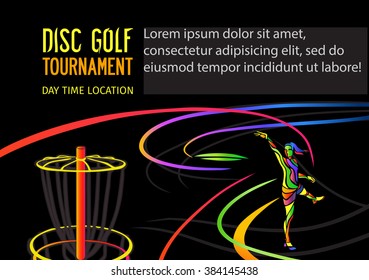 Disc Golf Or Frolf Sports Banner