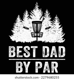 Disc Golf grunge typography vintage dad t-shirt design