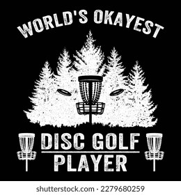 Disc Golf grunge typography vintage dad t-shirt design