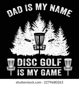 Disc Golf grunge typography vintage dad t-shirt design