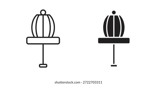 Icono de disco de golf Ilustración vectorial aislada. Pictograma de Vector para Web y App