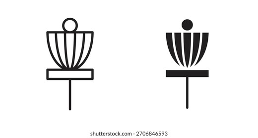 Símbolo de ícone de golfe de disco para designs de logotipo, Web e aplicativo.