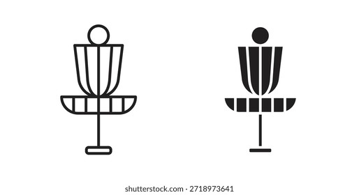 Ícone de golfe no disco. Símbolo, ilustração de logotipo. conjunto de ícones gráficos